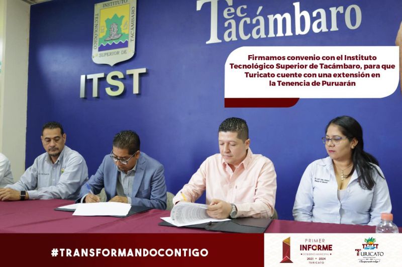 Convenio de colaboración con el Instituto Tecnológico Superior de Tacámbaro